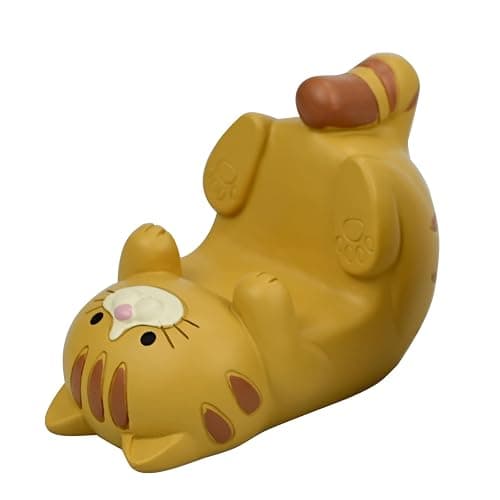 Mevodeata Cat-Shaped Phone Stand Animal Resin Gifts for Cat Lovers, Home & Office Fashion Accessories(Orange Color) - Image 1