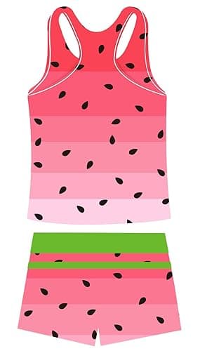 Belovecol Girls Swimsuits Two Piece Tankini Bathing Suits Boyshort Summer Beach Rash Guard Swimwear for 4-15T thumbnail 3