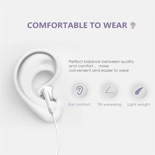 2 Packs iPhone Headphones Earbuds with Lightning Connector(Built-in Mic & Volume Control)[MFi Certified] Headphones support for iPhone 14/13/12/SE/11/XR/XS/X/7/7Plus/8/8Plus Support All iOS System thumbnail 5