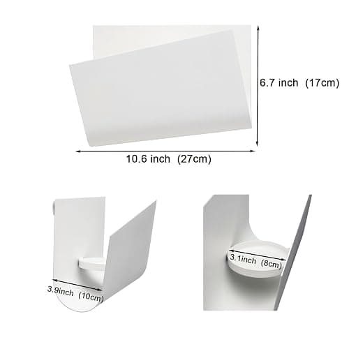 Aimto Wall Sconce Candle Holder Metal Hanging Wall Decorations Wall Candle Holder for Home,Living Room, Bathroom, Dining Room Set of 2（White thumbnail 2