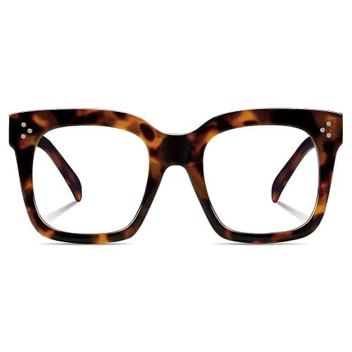 YMRFW Ovresized Blue Light Blocking Glasses for Women Men Square Computer TV Eyeglasses - Image 1