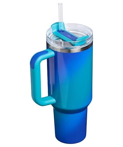 STANLEY Quencher H2.0 Flow State Tumbler, 40 oz, Sea Glass Aura | Handle and Straw | 3-Position Lid | Cup Holder Compatible for Travel | Insulated Stainless Steel Cup | BPA-Free thumbnail 4