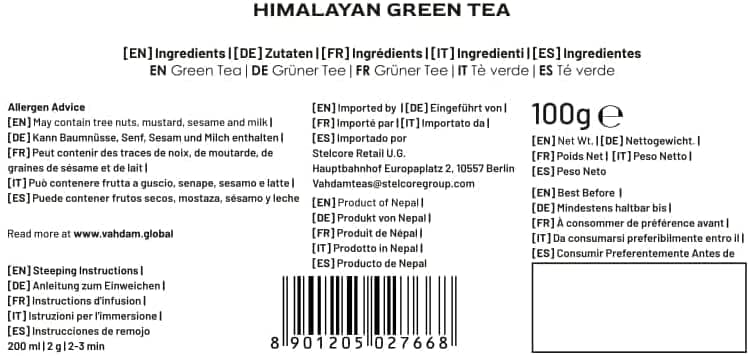 VAHDAM, Himalayan Green Tea Leaves (50+ Cups, 3.53 Oz) Non GMO, Gluten Free | High Elevation Grown Green Tea Leaves From Himalayas | Pure Unblended Single Origin Green Loose Leaf Tea | Vacuum Sealed thumbnail 2