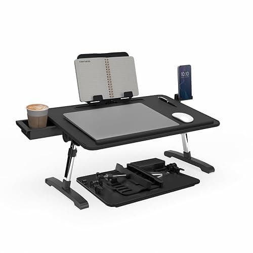 Limitless TotalDesk Portable Modern Workstation and Lap Desk with Adjustable Height & Tilt (Black) - Image 1