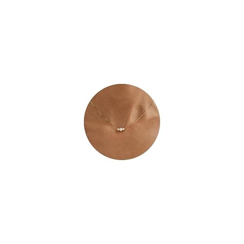 Plenky Pearl Necklaces for Women-14k Gold Plated Layered-Single Pearl Necklace Simple Pearl Choker Necklaces for Women Trendy Cute Gold Necklace Jewelry for Women Gifts - Image 1