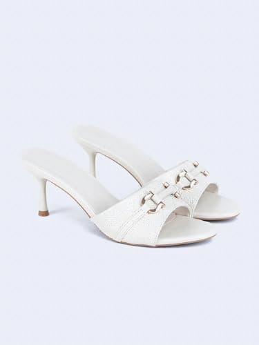 Unzé Women FELISA Spool Heels Sandals UK Size 3-8 thumbnail 2