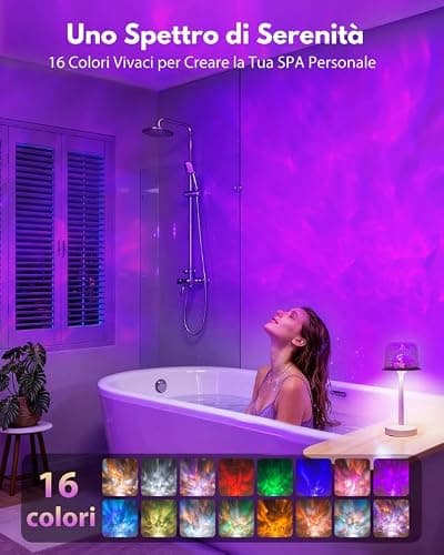Lampe de Douche Étanche SPA - Lampe de Bureau Sans Fil Rechargeable - Projecteur d'Ambiance SPA 16 Couleurs LED - Télécommande - Contrôle Tactile - Éclairage Salle de Bain, Toilettes, Bureau thumbnail 3
