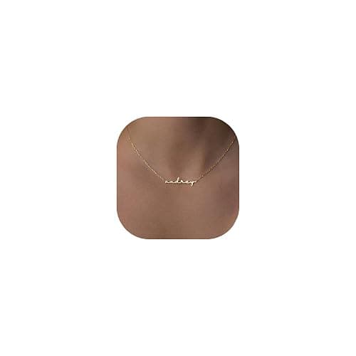 DayOfShe Custom Tiny Name Necklaces for Wedding Bridesmaid Gifts Best Friend Birthday Gifts, 18K Gold Plated Dainty Name Necklace Personalized Christmas Jewelry Gifts - Image 1