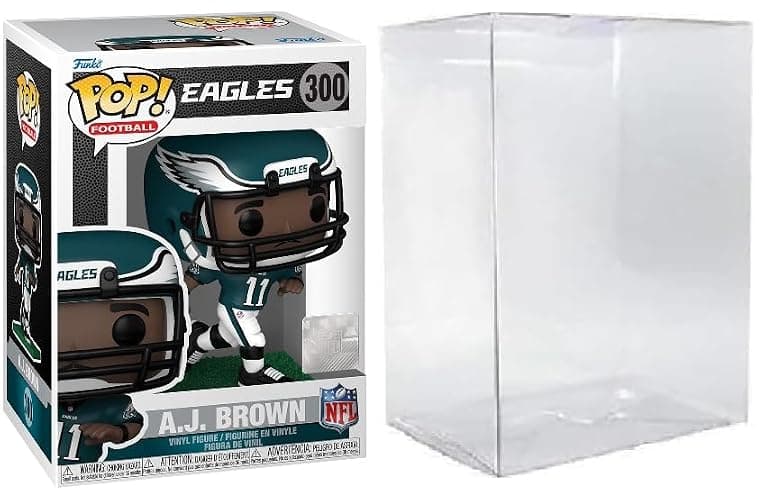 Funko Pop! NFL Philadelphia Eagles A.J. Brown #300 Vinyl Figure with Display Case - Image 1