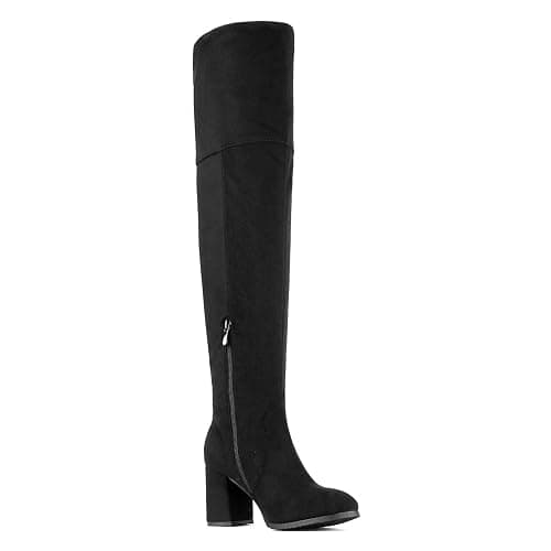 DREAM PAIRS Women's Thigh High Block Heel Over The Knee Boots thumbnail 4