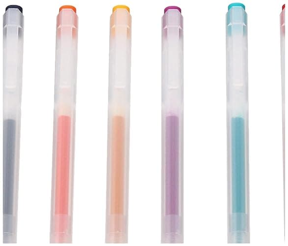 MUJI Smooth Gel Knock Type Pen 0.5mm 10 Colors Set (Japan import) thumbnail 3