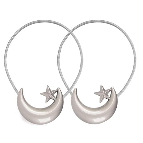 Curtain Tiebacks, 2 Pack Magnetic Curtain Tiebacks Star Moon Curtain tie Back Curtain holdbacks Magnetic Curtain Clips Curtain tie Backs Curtain Clips Holder for Window Draperies Hold Curtains Drape thumbnail 9