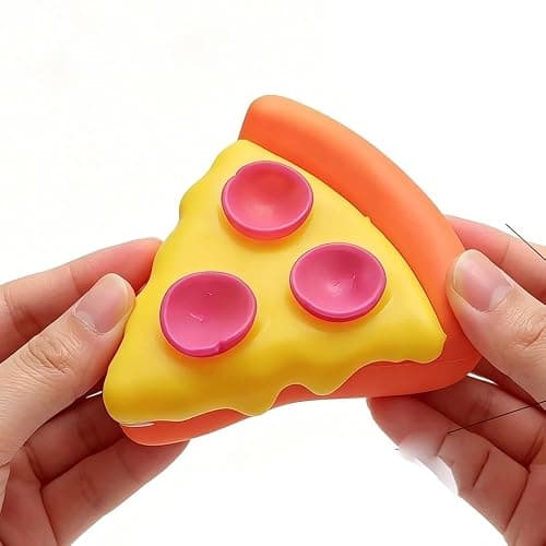 Pizza Squeeze Stress Toy - Flexible, Slow Rebound, High-Elastic Stretch, 100% Odorless, Non-Sticky, Easy to Clean, Or Easing Tension During Study, Work, Or Relaxation (1-Purple Border) thumbnail 5