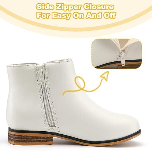 Fupoia Girls Boots Kids Ankle Boots Side Zipper Booties Fashion Short Suede Low Heels thumbnail 3