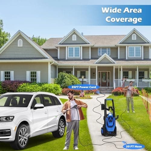 Pressure Washer -5000PSI Power Washer 500ML Foam Canno with Pressure Washers 4 Quick Connect Nozzles for Cars Patios Driveway thumbnail 3