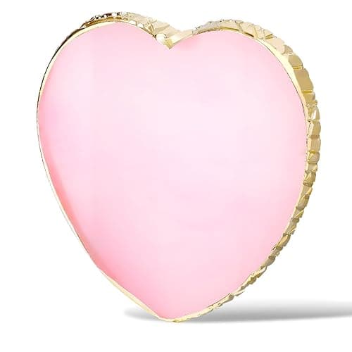 Resin Nail Art Palette Nail Mixing Palette Nail Art Painting Mixed Color Palettes Gold Edge Nail Holder Display Board Cosmetic Mixing Tools (Pink) - Image 1