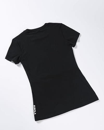 AUROLA Everyday Fitted T-Shirt for Women,Crew Neck Basic Short Sleeves T ShirtCrop Tops Modal Slim Fit Tee thumbnail 2