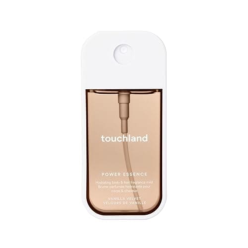 Touchland Power Essence Hydrating Body & Hair Fragrance, Vanilla Velvet, 2 FL. OZ. Travel Size Body Mist - Vanilla Velvet