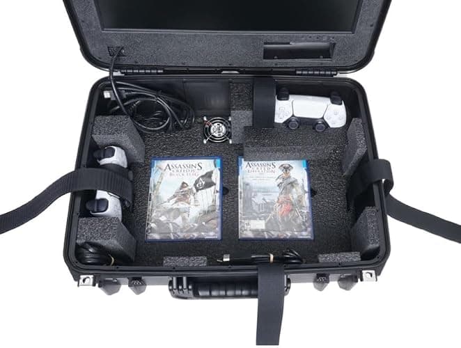 Case Club Gaming Station to fit PS5 Pro - Portable Travel Case with Built-in Monitor thumbnail 4