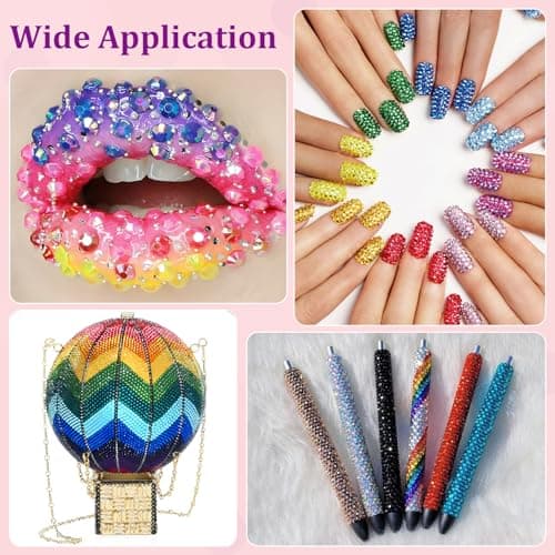 34000Pcs Resin Jelly Rhinestones for Bedazzling, Multicolor 3mm Flatback Gems for Diamond Art, Bedazzler Kit with 3Pcs 10ml B7000 Jewelry Glue for Bedazzle Thing Crafting Book Nail Art thumbnail 6