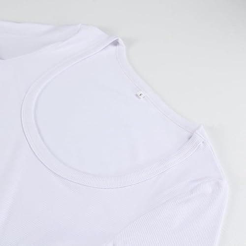 Artfish Women's Square Neck Long Sleeve Ribbed Slim Fitted Casual Basic Crop Top thumbnail 2