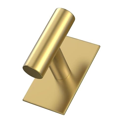VAEHOLD Wall Towel Hooks, Heavy Duty Sticky Holder Waterproof Towel Hooks for Hanging Coat, Clothes, Closet Hook Wall Mount for Kitchen (Gold, 4 Pack) thumbnail 6