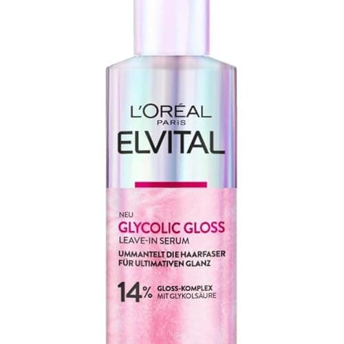 L'Oréal Paris Elvital Glycolic Gloss Serum für glanzloses und stumpfes Haar, Haarpflege für intensive Geschmeidigkeit und ultimativen Glanz, Leave-In Serum, regenerierend, mit Glykolsäure, 150ml - Image 1