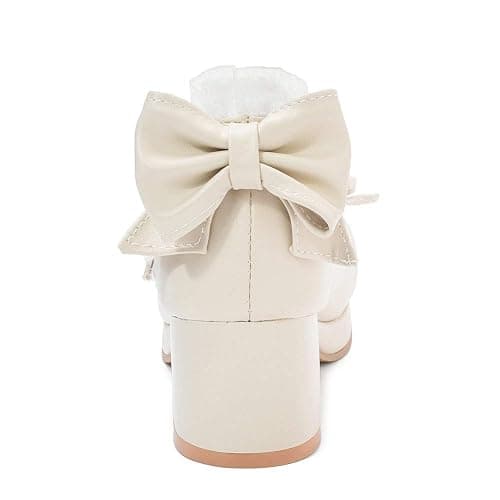 LUXMAX Women Kawaii Mid Block Heel Mary Jane Rockabilly Pumps with Bow Platform Chunky Heel Cute Sweet Shoes thumbnail 5