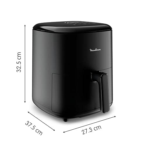 Moulinex Easy Fry Max 5L - Freidora aire 1500W, ahorro energético hasta 70%, panel control intuitivo, 10 programas automáticos, para 6 personas, Incluye Pinzas Coladoras, Negro, EZ245820ES thumbnail 4