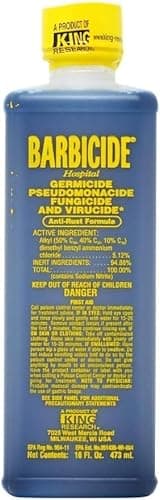 Generic Barbicide Disinfectant Solution – 16fl oz Barbicide Disinfectant Liquid – Multipurpose Salon Disinfectant for Barber Shop, Nail Tools, Clippers – Anti-Rust Disinfectant Cleaner (2) thumbnail 2