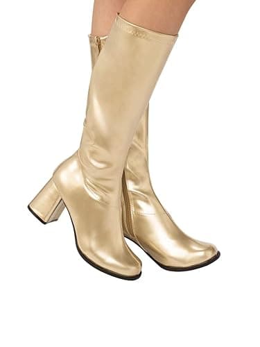 Rubies Women's Costume GoGo Boots, Gold, 6 - Image 1