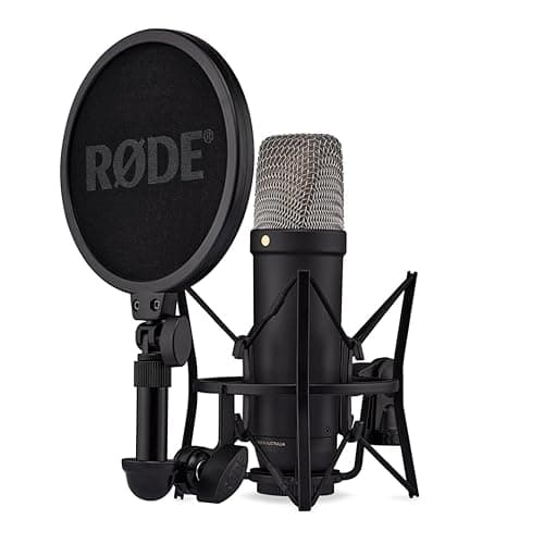 RØDE NT1 5ème Génération Microphone à condensateur de Studio à Grand diaphragme avec Sorties XLR et USB, Support Antichoc et Filtre Anti-Pop pour la, l'enregistrement Vocal et Le podcasting (Noir) - Image 1