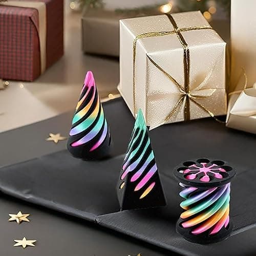 Christmas Stocking Stuffer 3 Packs Impossible Cone,Impossible Cones passthrough Impossible Pyramid for Relaxing,Spiral Fidget Toy passthrough Impossible Cone,Birthday for Adults & Kids thumbnail 4