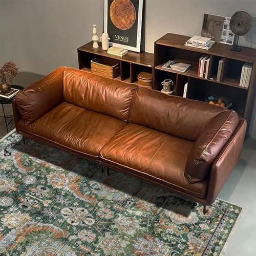 RUGSURE Washable Area Rugs - Perfect for Living Room, Bedroom, Kids Room, Nursery - Stain & Water Resistant Non-Slip, Pet & Child Friendly, Vintage Tribal Area Rugs (Green, 6' x 9') thumbnail 5