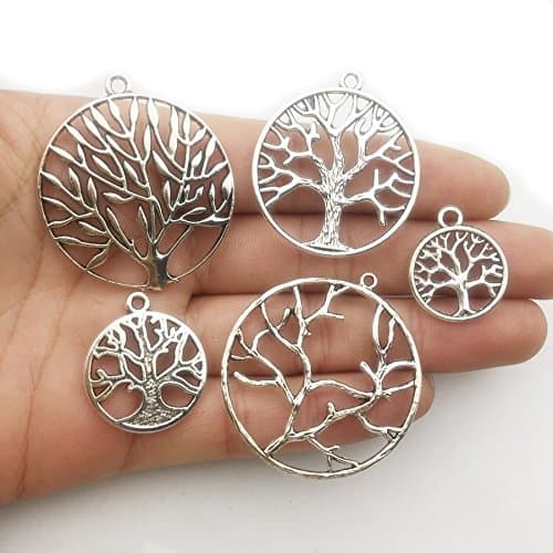 100g Craft Supplies Mixed Tree of Life Pendants Beads Charms Pendants for Crafting, Jewelry Findings Making Accessory for DIY Necklace Bracelet (M075) thumbnail 6