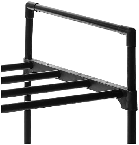 SONGMICS Shoe Rack, 2-Tier Shoe Organizer, Metal Storage Shelf, Upright or Upside Down, for 12-15 Pairs, Stackable, for Entryway, 11.8 x 36.2 x 13.4 Inches, Black ULSA12BK thumbnail 9