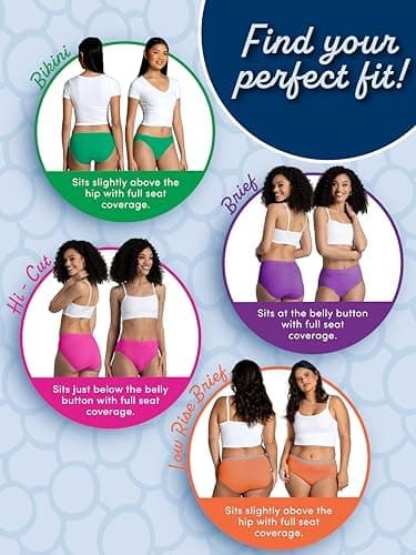 Fruit of the Loom womens Eversoft Cotton Underwear Multipacks, Tag Free & Breathable, Available in Plus Size thumbnail 9