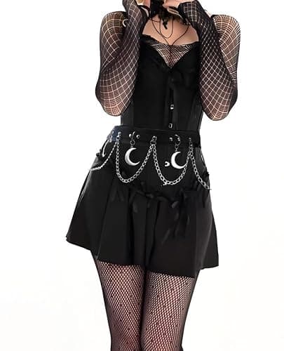 Wloisc Moon Belt with Leather Goth Rave Fashion Harness Party Halloween Jewelry Accessories for Women Girl thumbnail 5