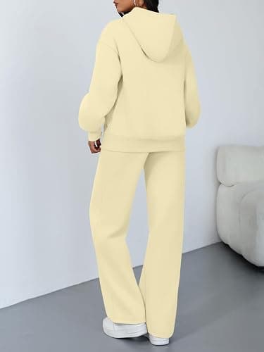 Trendy Queen 2 Piece Lounge Sweat Sets Plus Size Fall Fashion Matching Sweatsuits Wide Leg Pants Travel Outfit Winter Clothes thumbnail 4