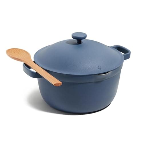 Our Place Perfect Pot - 5.5 Qt. Nonstick Ceramic Sauce Pan with Lid | Versatile Cookware for Stovetop and Oven | Steam, Bake, Braise, Roast | PTFE and PFOA-Free | Toxin-Free, Easy to Clean | Blue Salt - Image 1