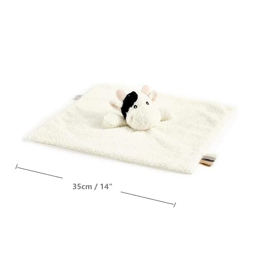 CREVENT Cozy Plush Baby Security Blanket, Loveys for Baby Girls and Boys, Birthday (Cow) thumbnail 2