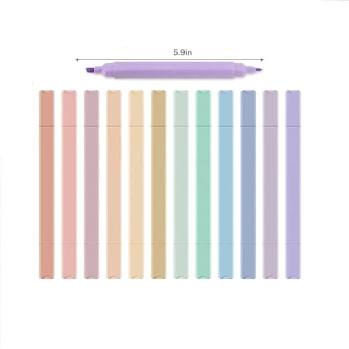 Dacono 12 Bible Highlighters, Aesthetic Highlighter, Pastel Highlighters Assorted Colors, Bible Highlighter and Pens No Bleed, Bi-ble Study Supplies, Aesthetic School Supplies thumbnail 2