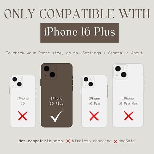 Walli Cases for iPhone 16 Plus Case Aesthetic Wallet Phone Case Card Holder, Securely Holds up to 2 Cards - Cute, Trendy Phone Cover for Women, fits iPhone 16 Plus, with Kickstand & Finger Strap thumbnail 7