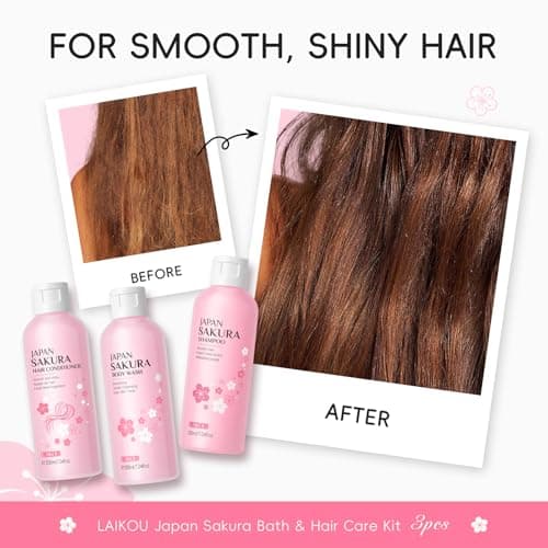 LAIKOU Shampoo and Conditioner Set, Travel Shampoo and Conditioner, Body Wash 3-in-1 Set, Shampoo and Conditioner for Women 7.04 Fl Oz / 200 ml 3pcs thumbnail 5