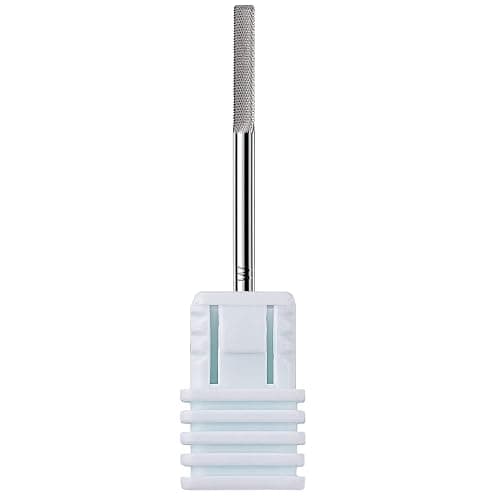 Makartt Cuticle Nail Drill Bit - Safety Tungsten Carbide Cuticle Remover Drill Bit Needle Bit Under Nail Cleaner Dead Skin Nail Prepare 3/32'' for Electric Nail File Nail Buffer Bit-3XF (Silver,Fine) - Image 1