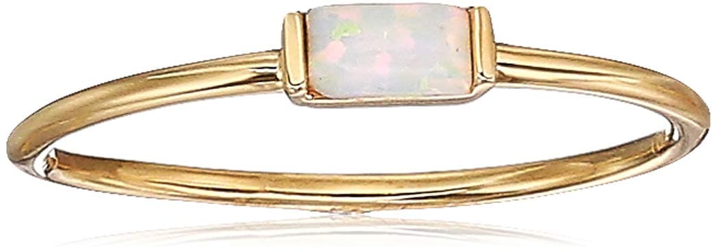 Amazon Essentials 18K Yellow Gold Plated Sterling Silver Cubic Zirconia Fashion Stackable Ring - Image 1