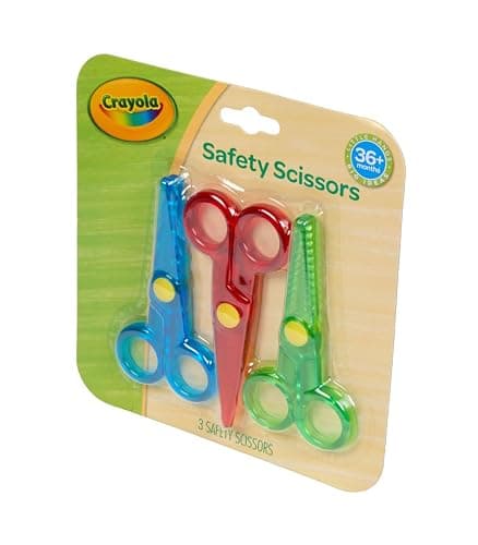 Crayola Toddler Safety Scissors (3pk), Blunt Tip Training Scissors for Preschool Learning Activities, Right & Left Handed, Toddler Arts & Crafts Essentials thumbnail 5