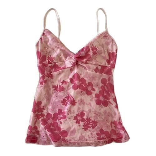 Fronage Women's Y2k Tops Floral Streetwear Cami Tops Grunge Ruched Spaghetti Strap Tank Top Coquette Clothes - Image 1