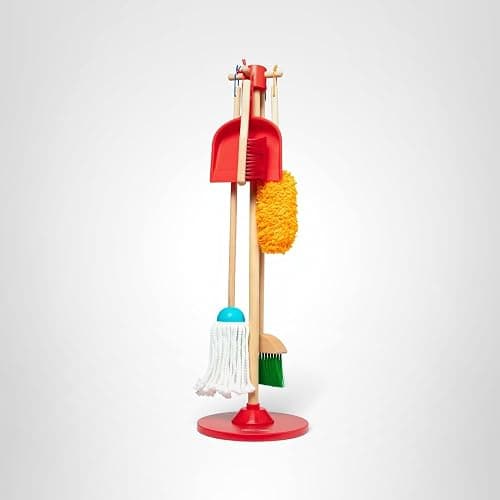 Melissa & Doug Dust Sweep Mop 6-Piece Pretend Play Set, Toddler Toy Cleaning, Pretend Play Home Cleaning, Kids Broom and Mop Set for Ages 3+ thumbnail 10