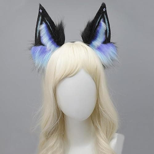Faux Wolf Ears Headwear Faux Fur Headbands Headdress Halloween Animal Cosplay Costume Accessories for Women thumbnail 6